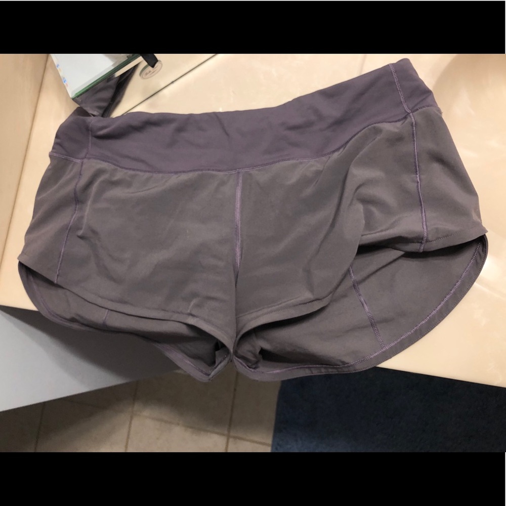 Lululemon rosey/pastel purple shorts!!